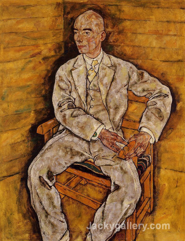 Portrait of Victor Ritter von Bauer by Egon Schiele paintings reproduction